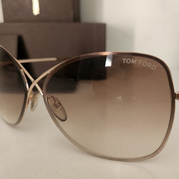 TOM FORD FT250 Colette Sunglasses Case, Cloth, Box - Picture 2 of 3